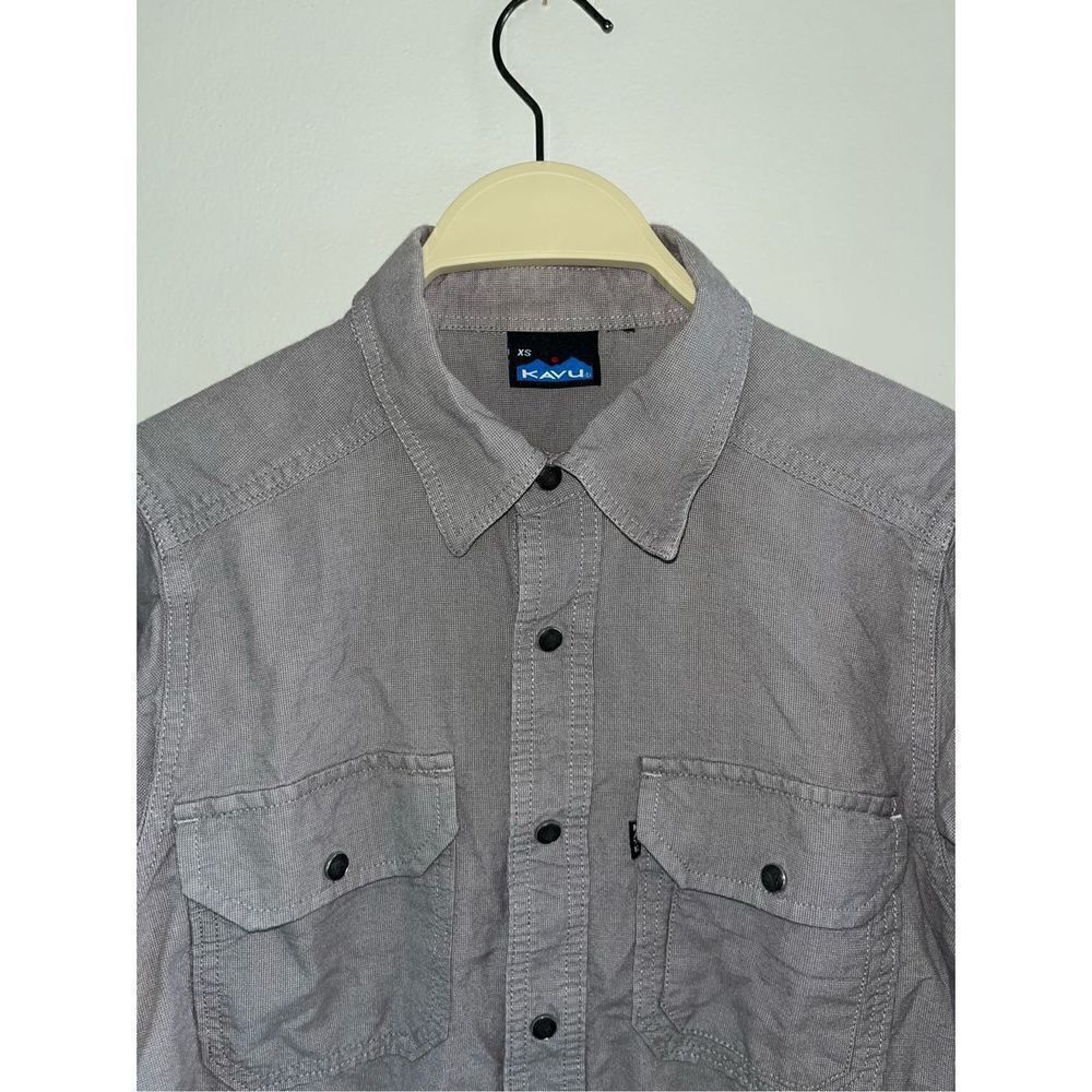 Kavu Long Sleeve Gray Snap Up Shirt XS